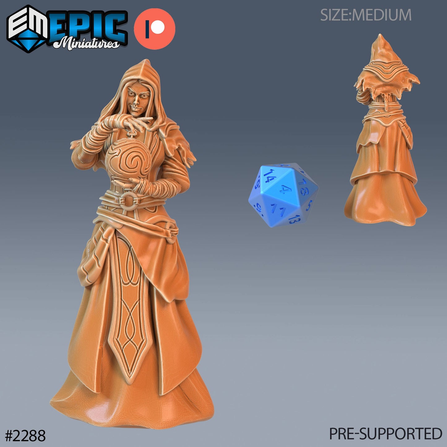 Arcane Sorceress (3 Variants Available) - Epic Miniatures