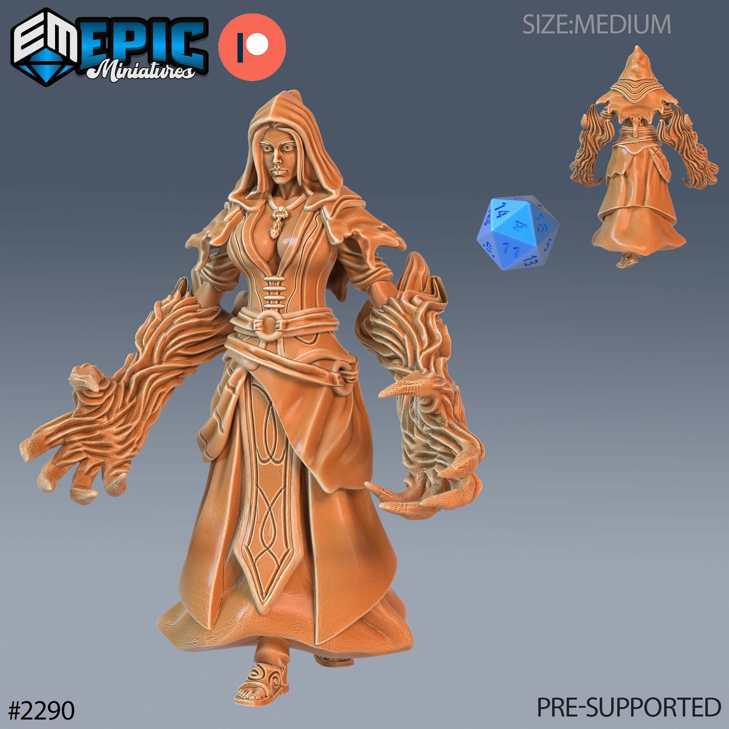 Arcane Sorceress (3 Variants Available) - Epic Miniatures