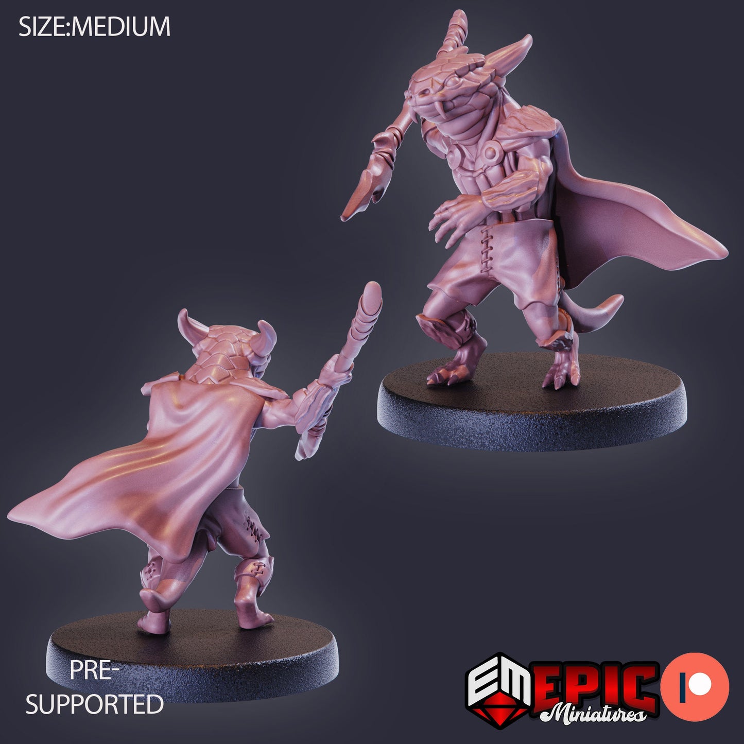 Lizardfolk (8 Variants) - Epic Miniatures
