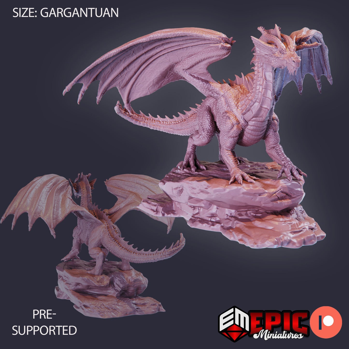 Red Dragon (3 Variants) - Epic Miniatures