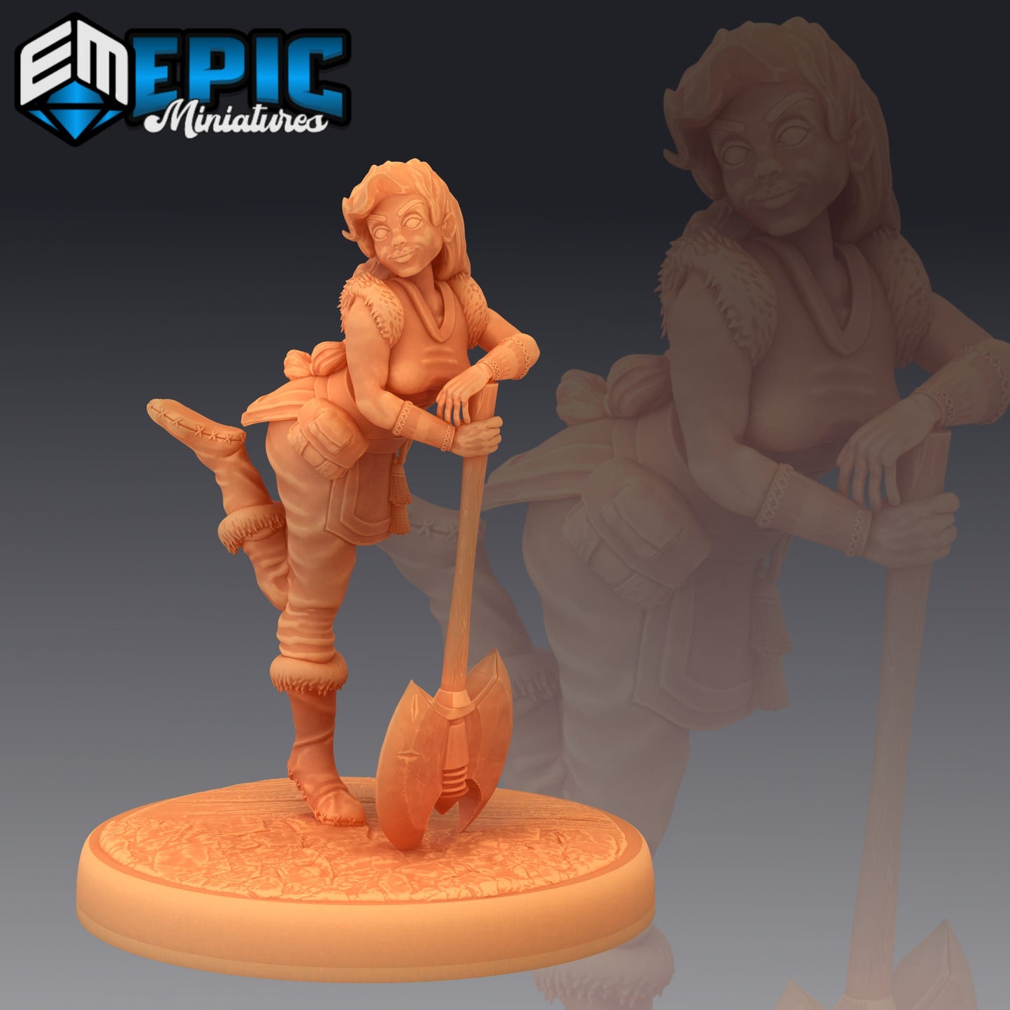 Half Dwarf Adventurer (3 Variants Available) - Epic Miniatures