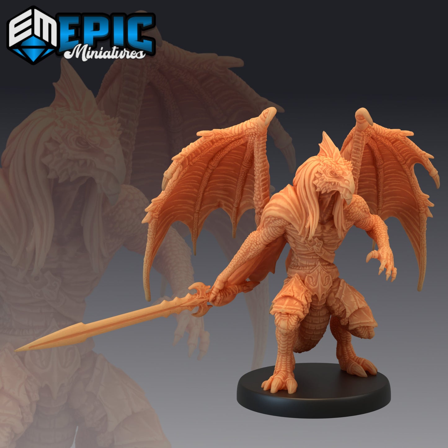 Draconic Demon White (3 Variants) - Epic Miniatures