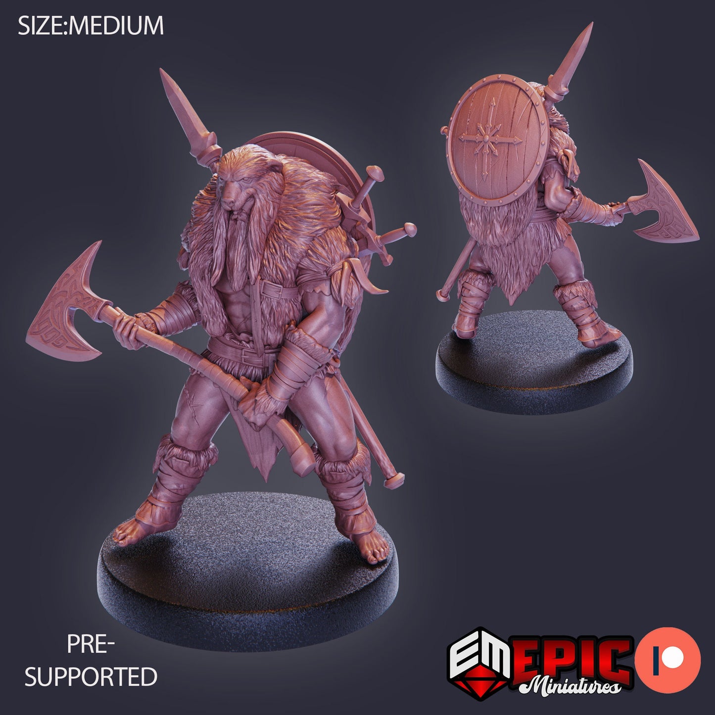Berserker (3 Variants) - Epic Miniatures
