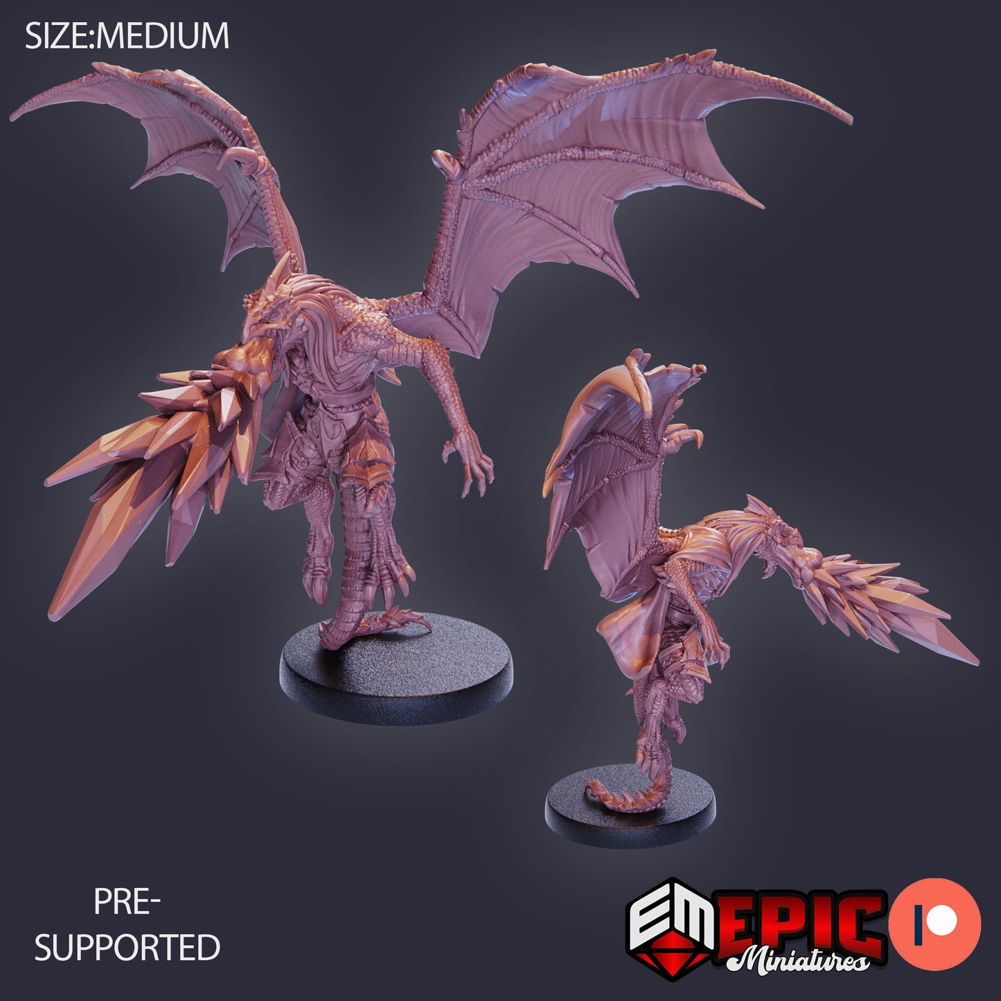 Draconic Demon White (3 Variants) - Epic Miniatures