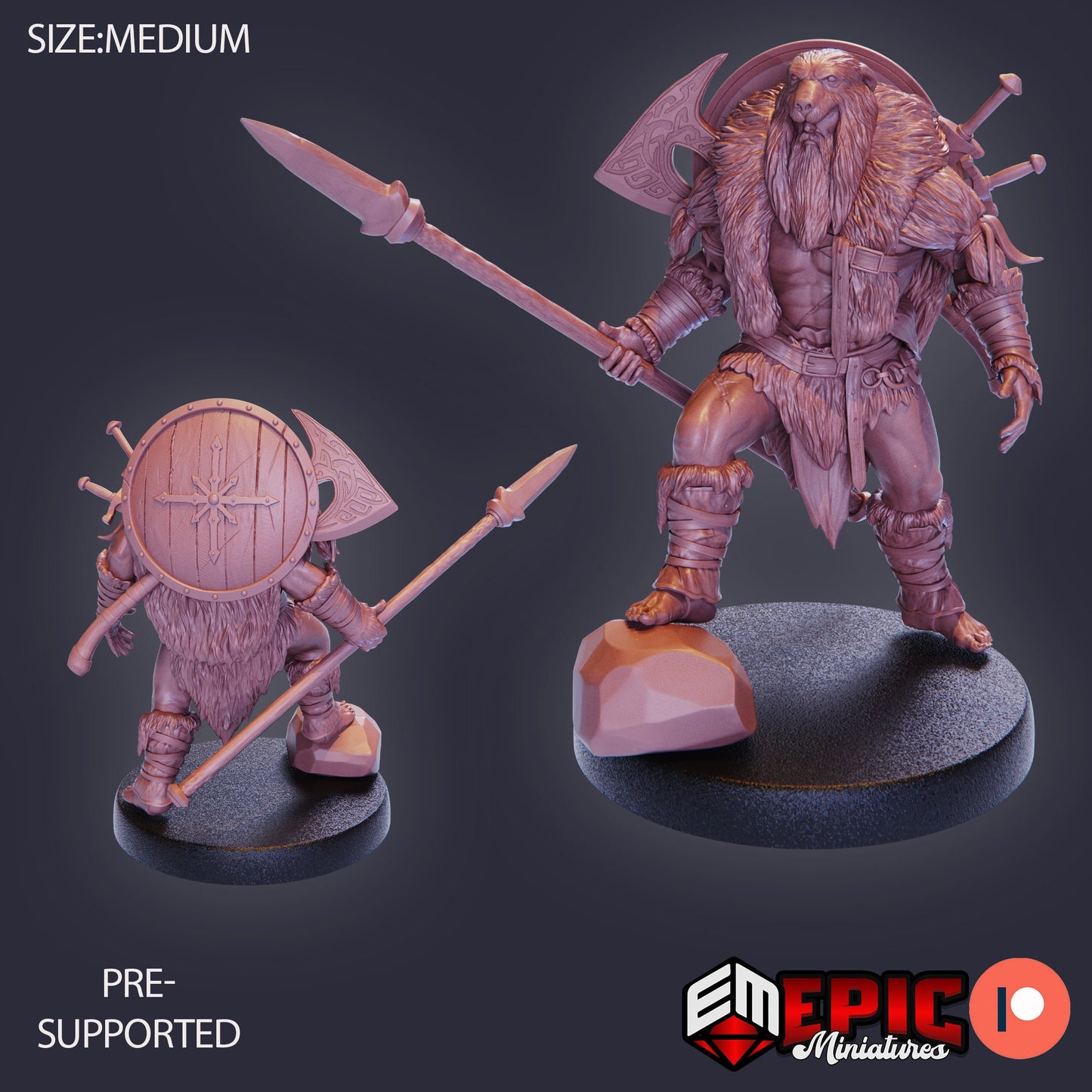 Berserker (3 Variants) - Epic Miniatures