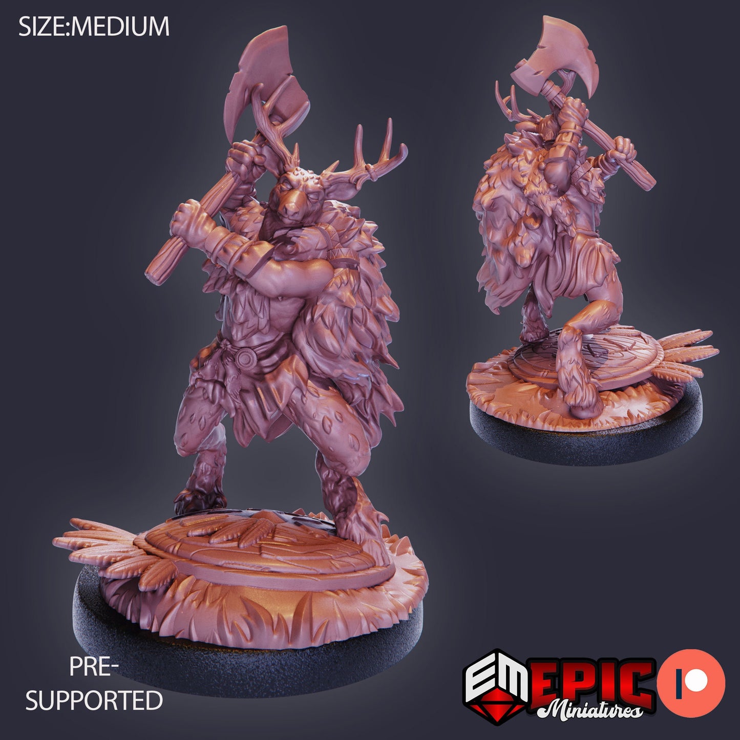 Deer Folk (3 Variants) - Epic Miniatures