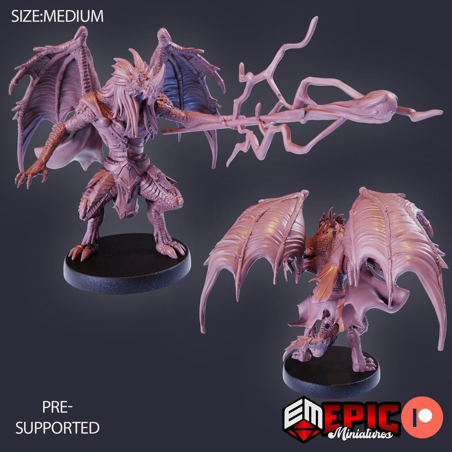 Draconic Demon Blue (3 Variants) - Epic Miniatures