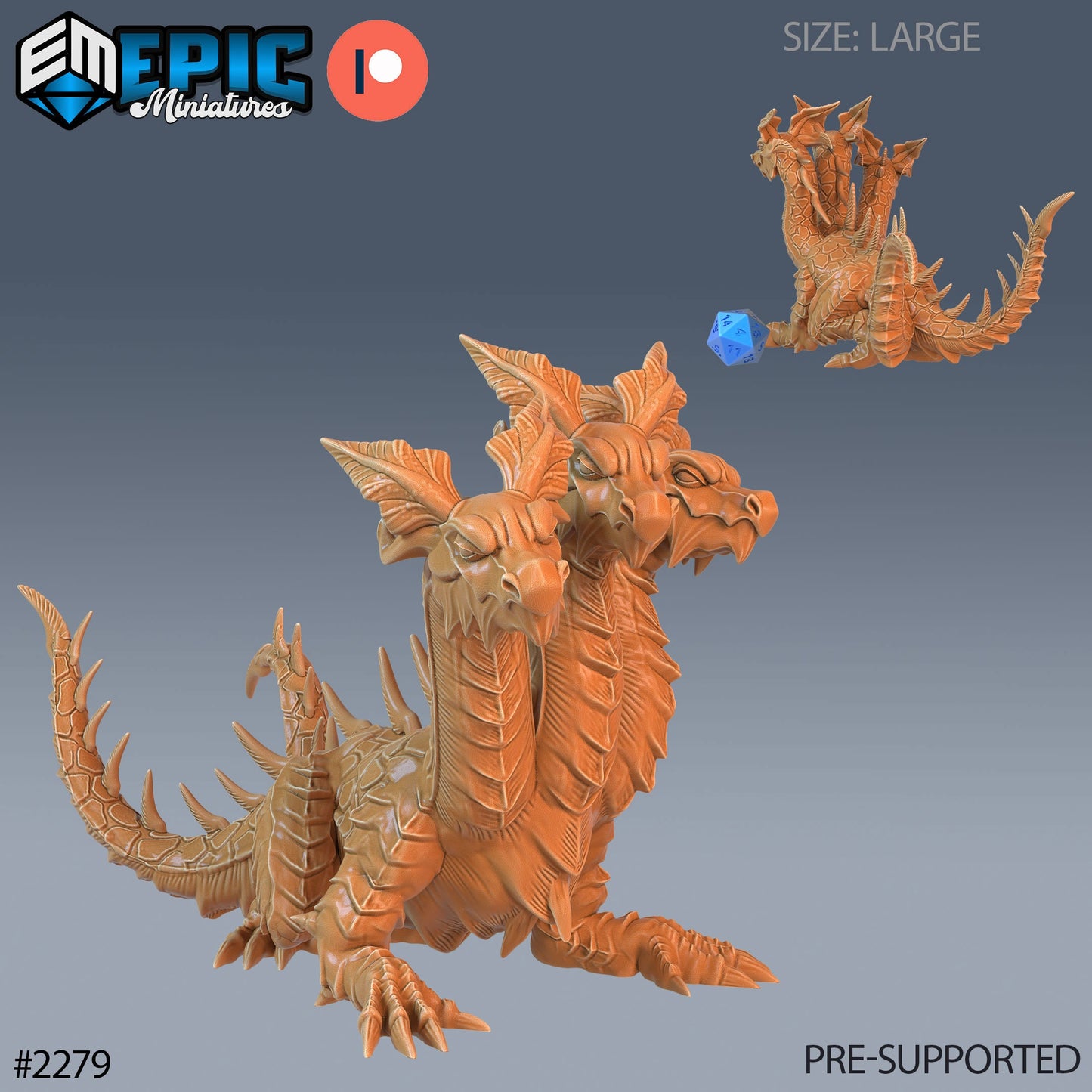 Dungeon Hydra (3 Variants Available) - Epic Miniatures