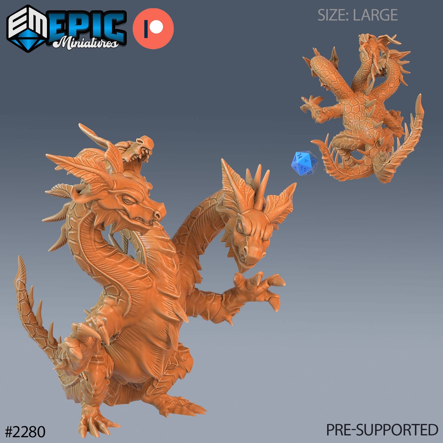 Dungeon Hydra (3 Variants Available) - Epic Miniatures