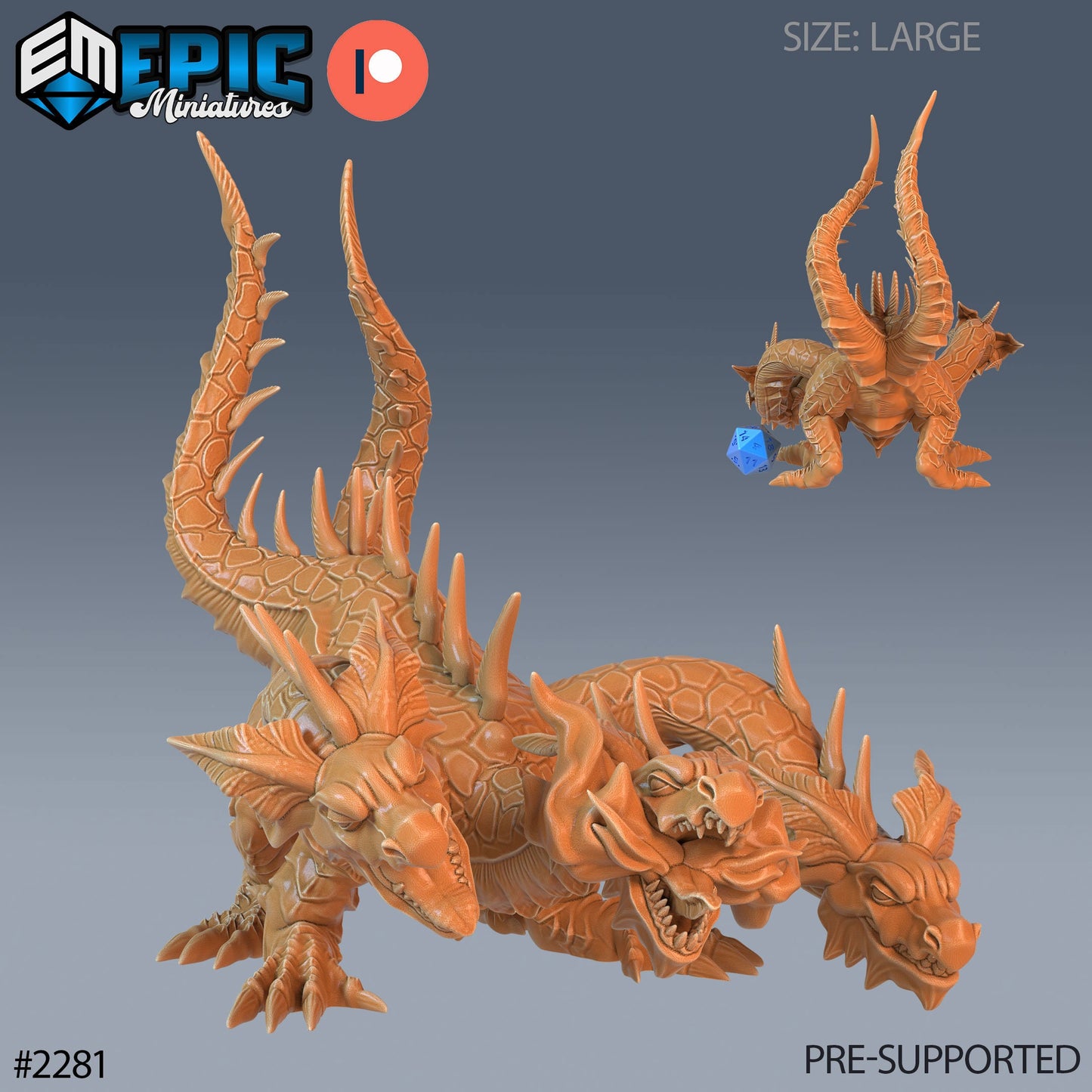 Dungeon Hydra (3 Variants Available) - Epic Miniatures