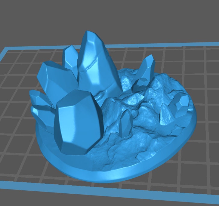 Crystal Terrain - Kaltoss Plateau (5 Variants Available) - Printed Minis