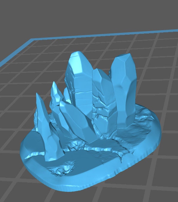 Crystal Terrain - Kaltoss Plateau (5 Variants Available) - Printed Minis