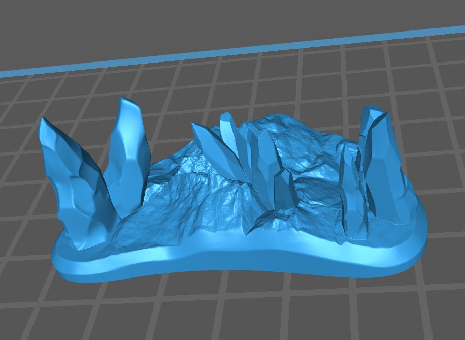 Crystal Terrain - Kaltoss Plateau (5 Variants Available) - Printed Minis