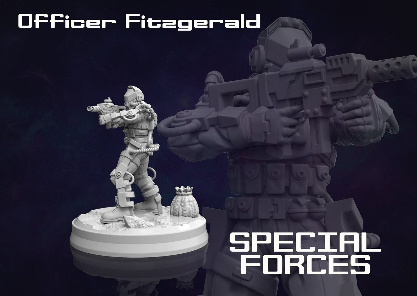 Special Forces Agents - Space Pioneers (4 Variants Available) - Print Minis