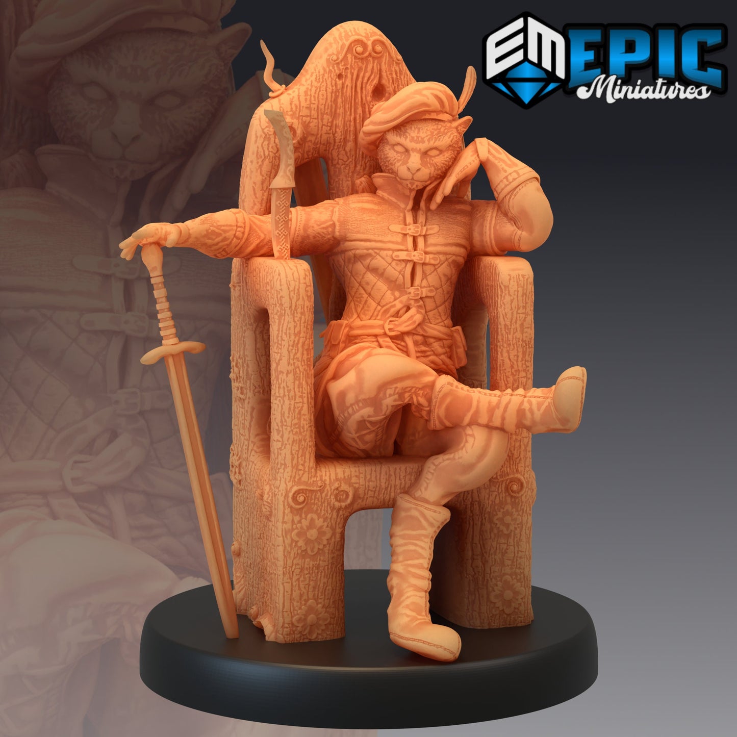 Tabaxi Black Cat Rogue (4 Variants) - Epic Miniatures