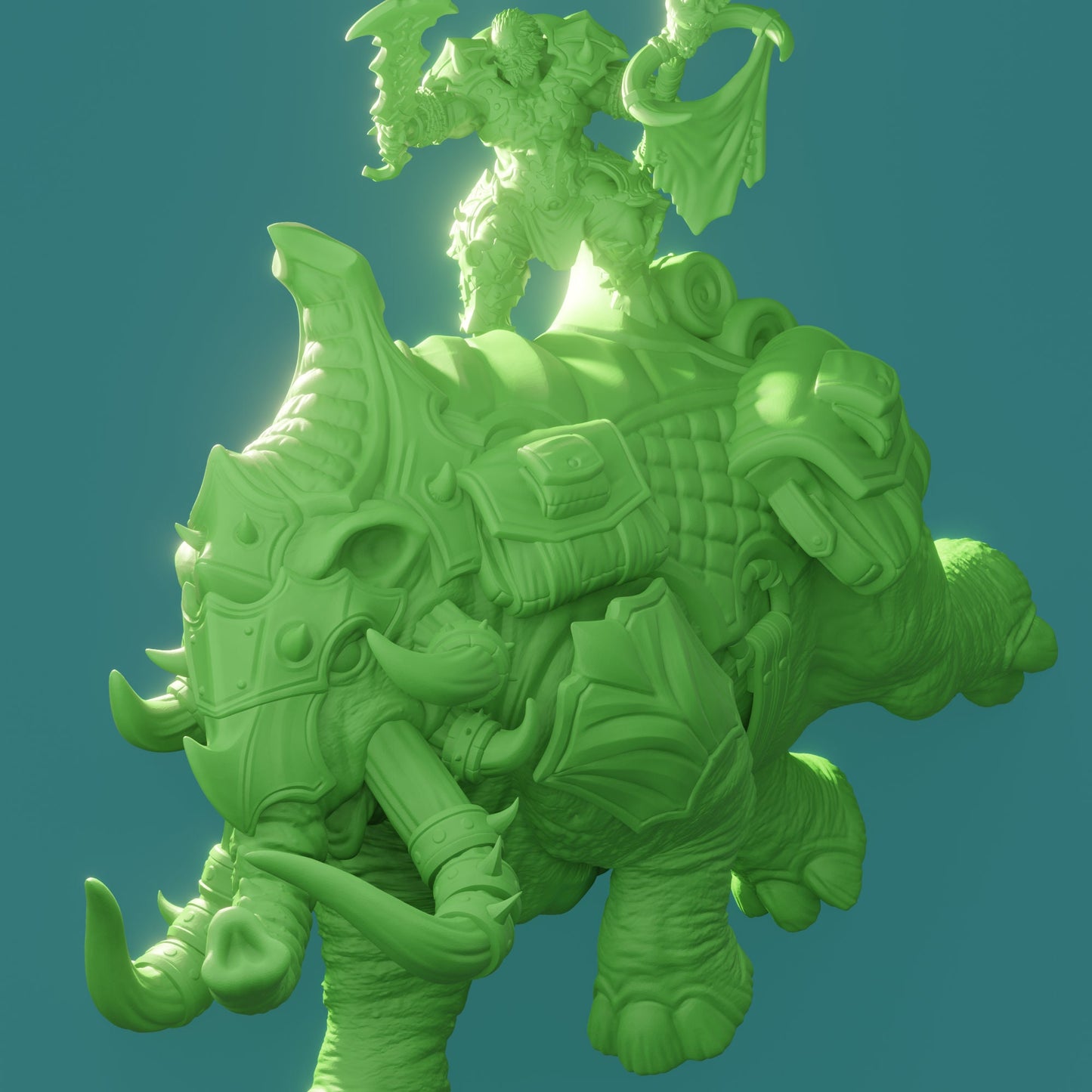 Orc riding a Mammoth (3 Variants Available) - Brayan Nafarrate