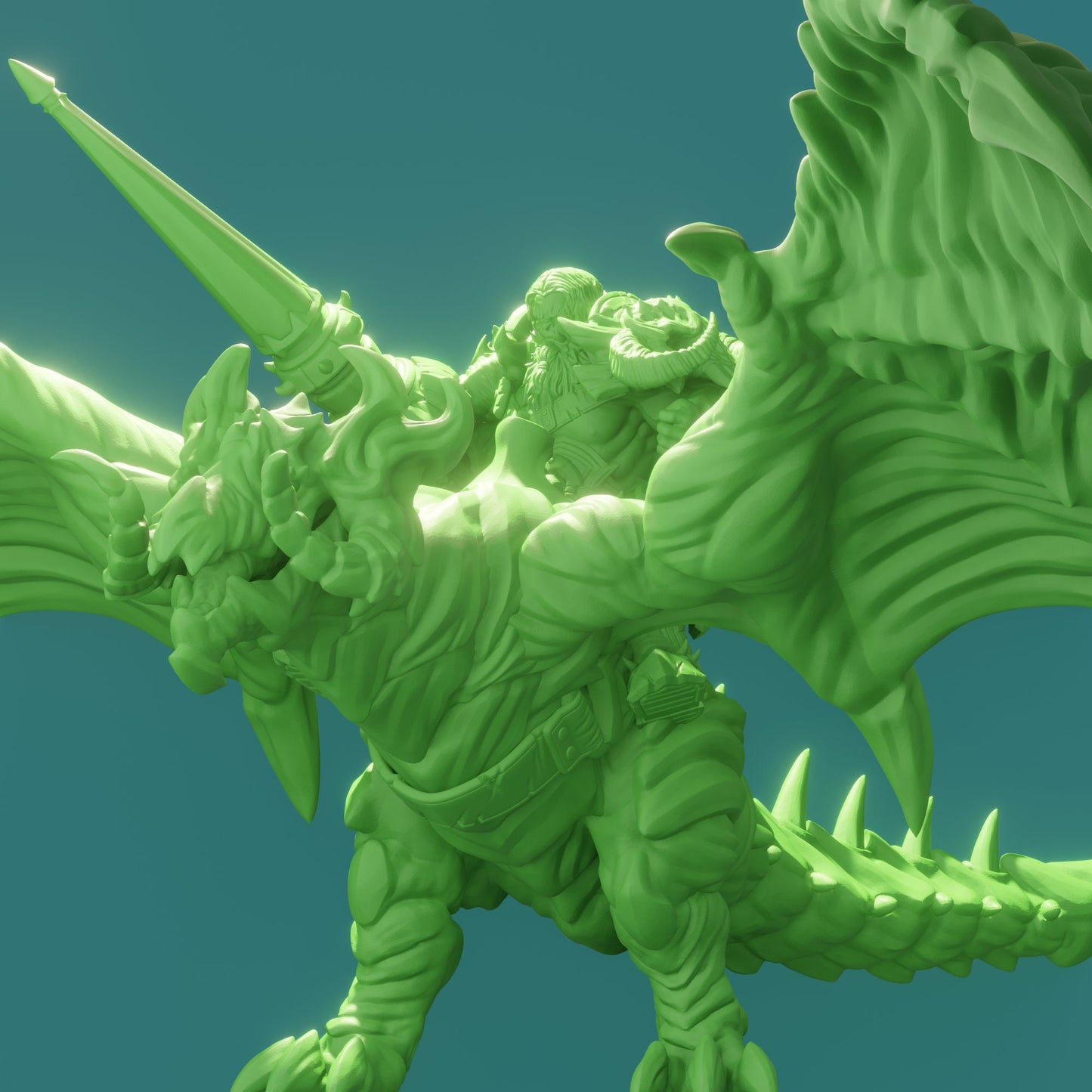 Orc riding a Dragon (3 Variants Available) - Brayan Nafarrate