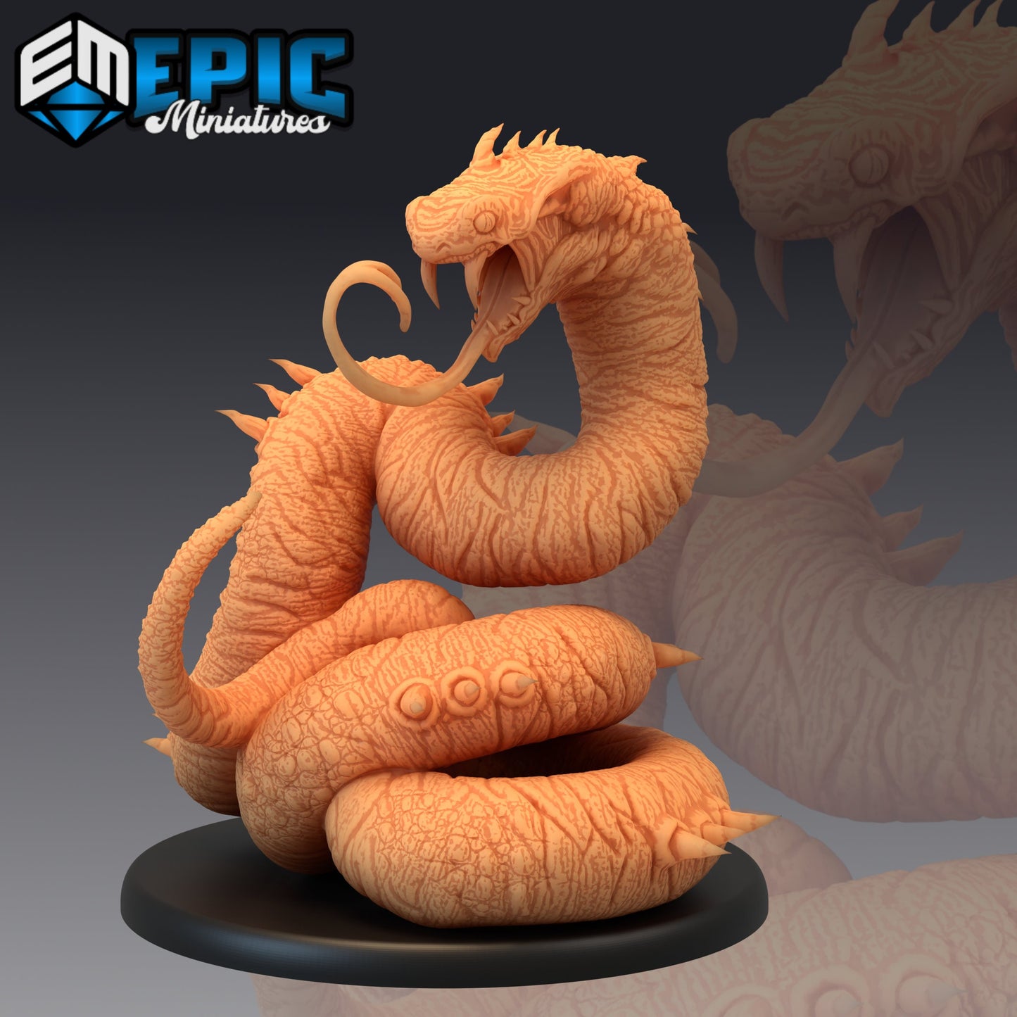 Giant Sand Snake (3 Variants Available) - Epic Miniatures