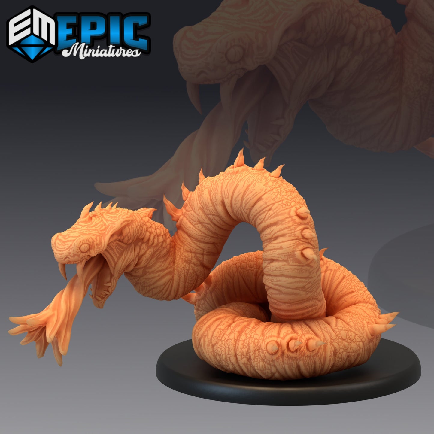 Giant Sand Snake (3 Variants Available) - Epic Miniatures