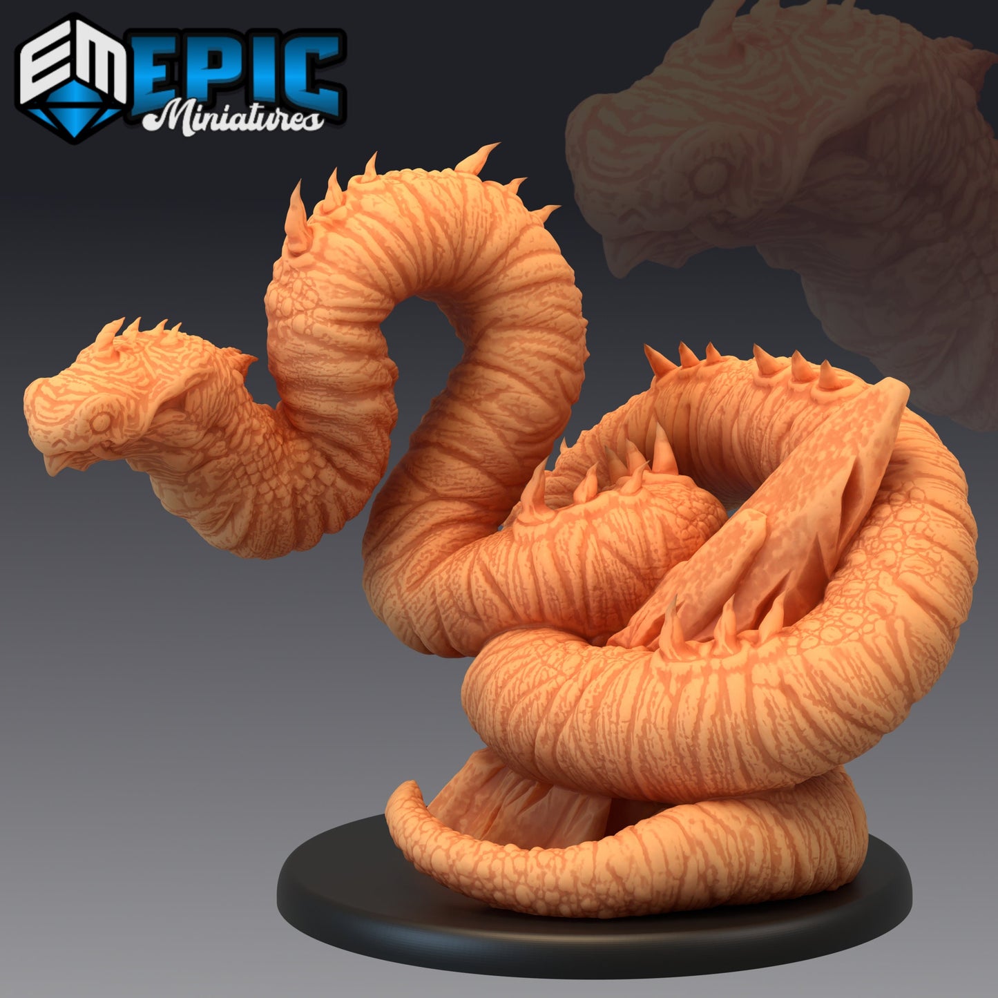Giant Sand Snake (3 Variants Available) - Epic Miniatures