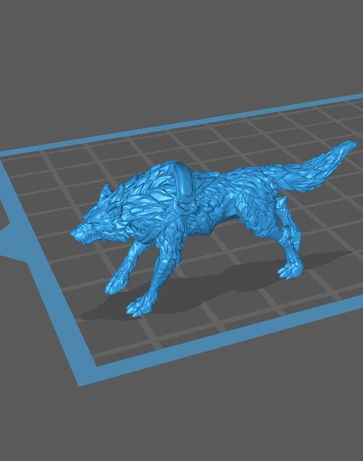 Tamed Wolf and Sled (5 Variants Available) - Epic Miniatures