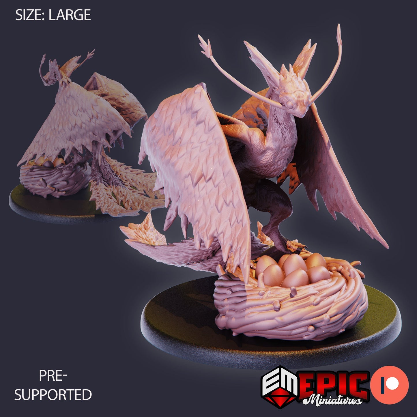 Snow Wyvern (3 Variants) - Epic Miniatures