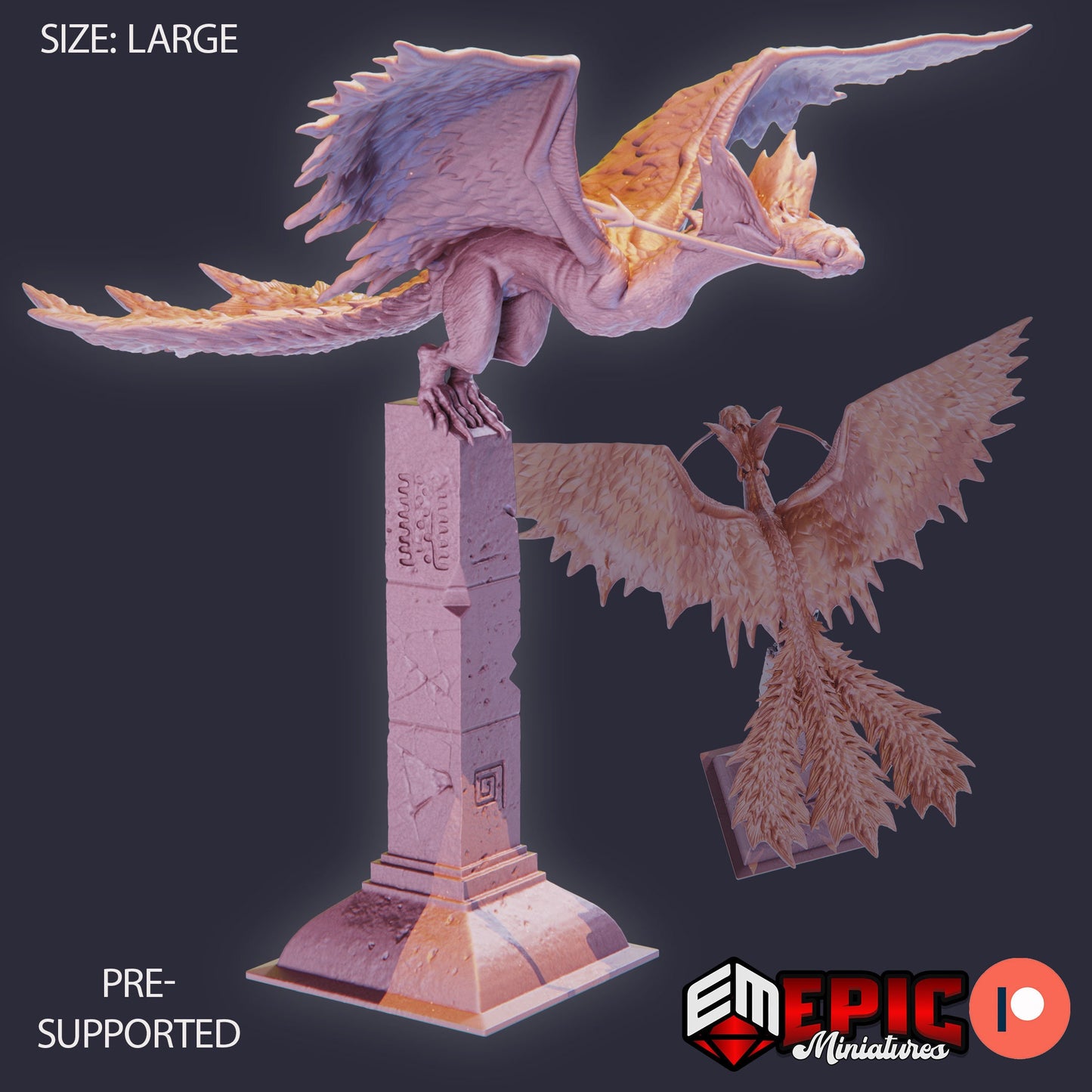 Snow Wyvern (3 Variants) - Epic Miniatures