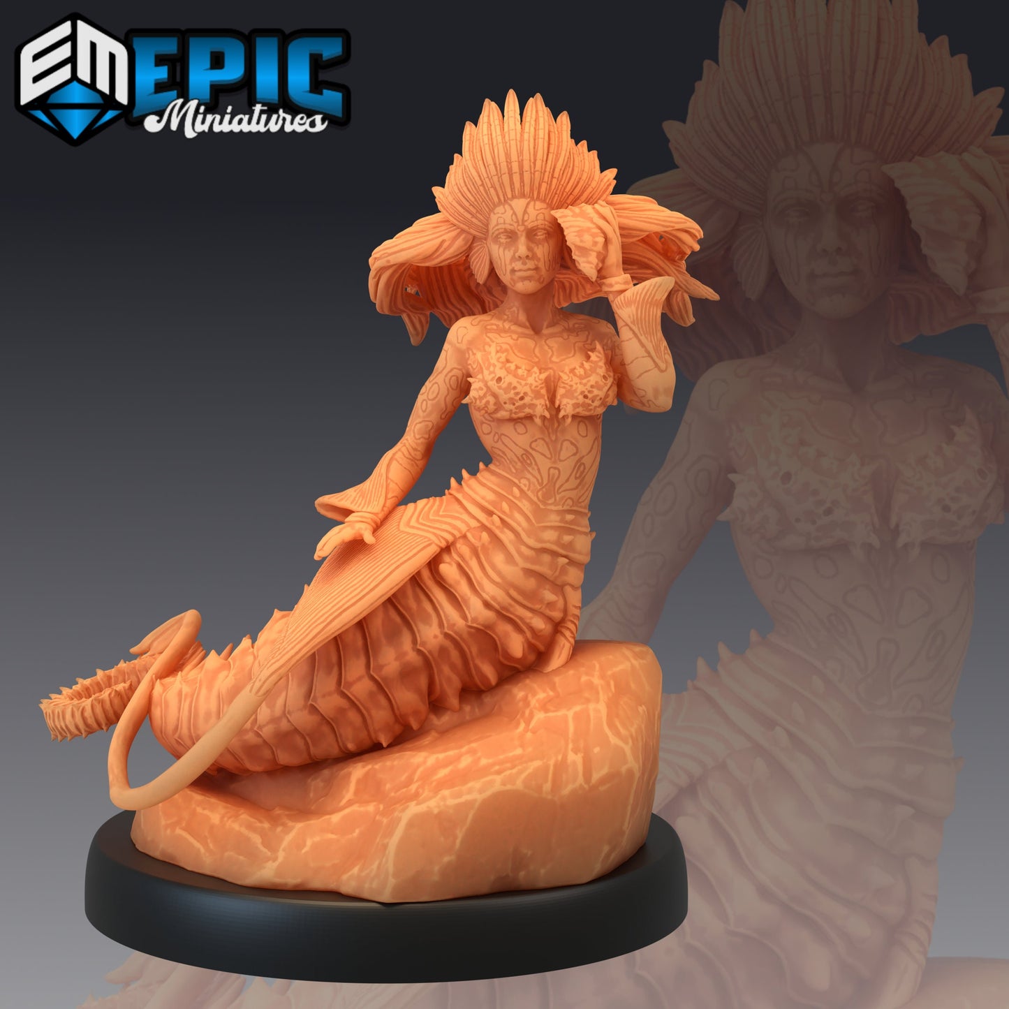 Seahorse Mermaid (3 Variants Available) - Epic Miniatures