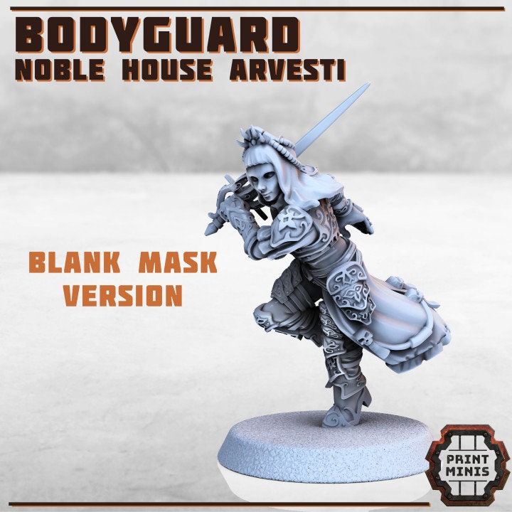 Noble Bodyguard (2 Variants Available) - Print Minis