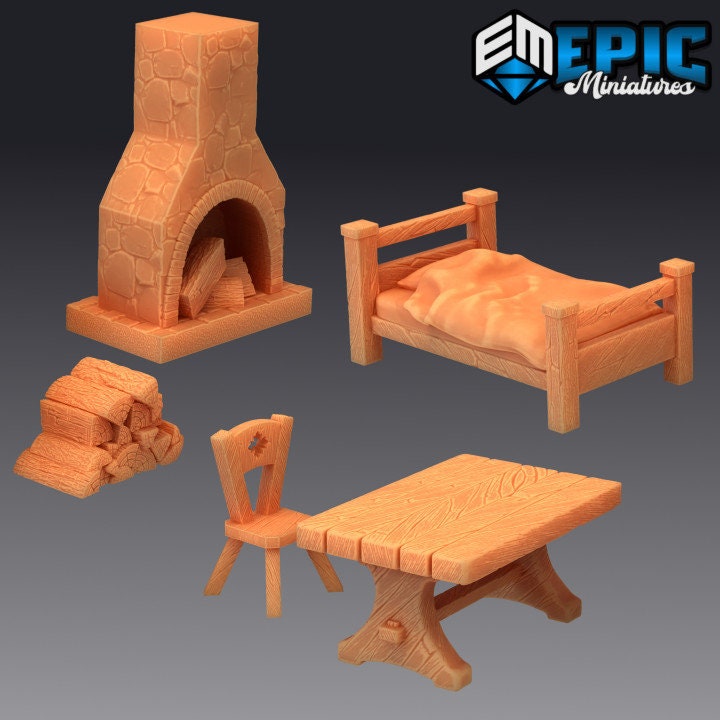 Props for Hunting Lodge - Epic Miniatures