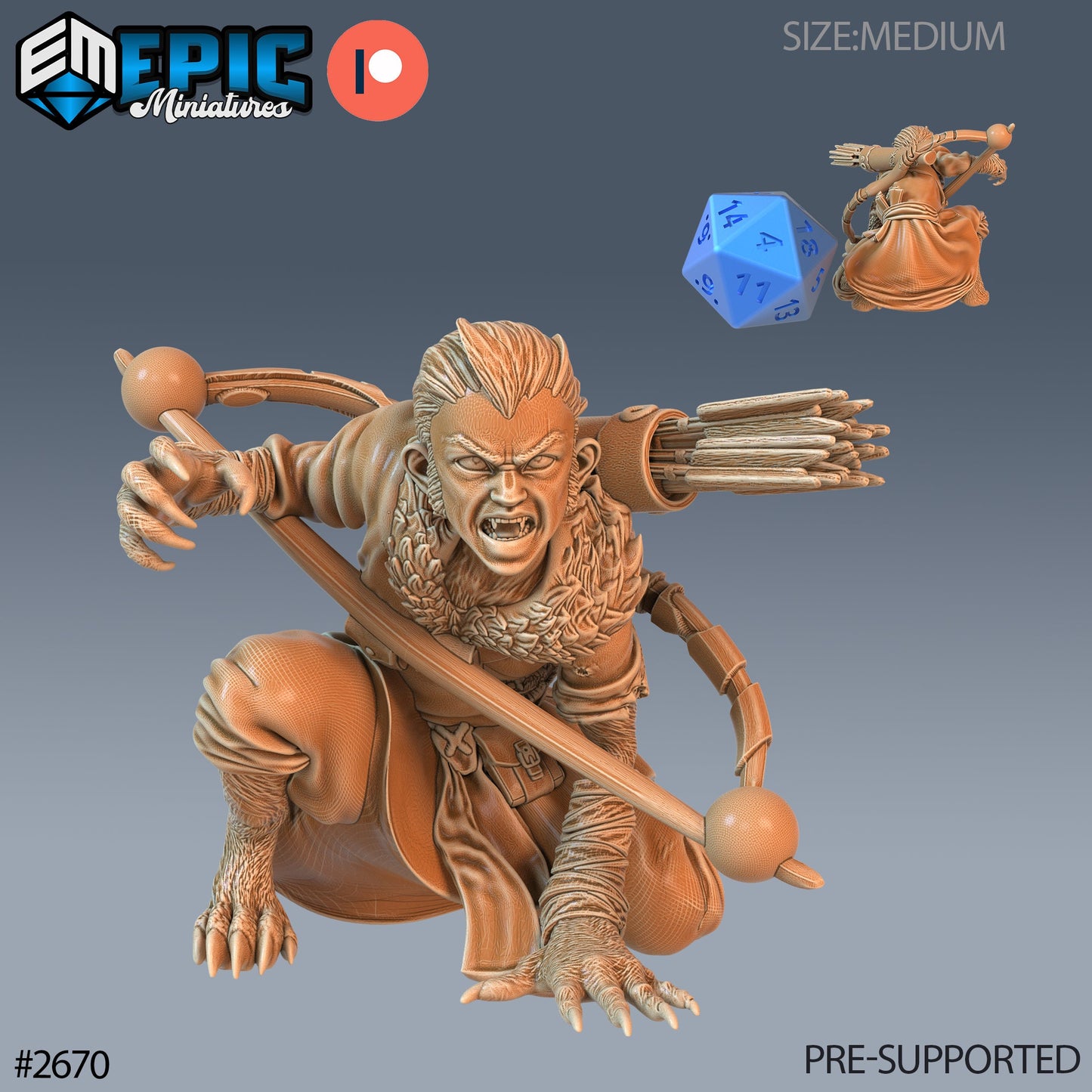Halfling Skin Changer (3 Variants Available) - Epic Miniatures