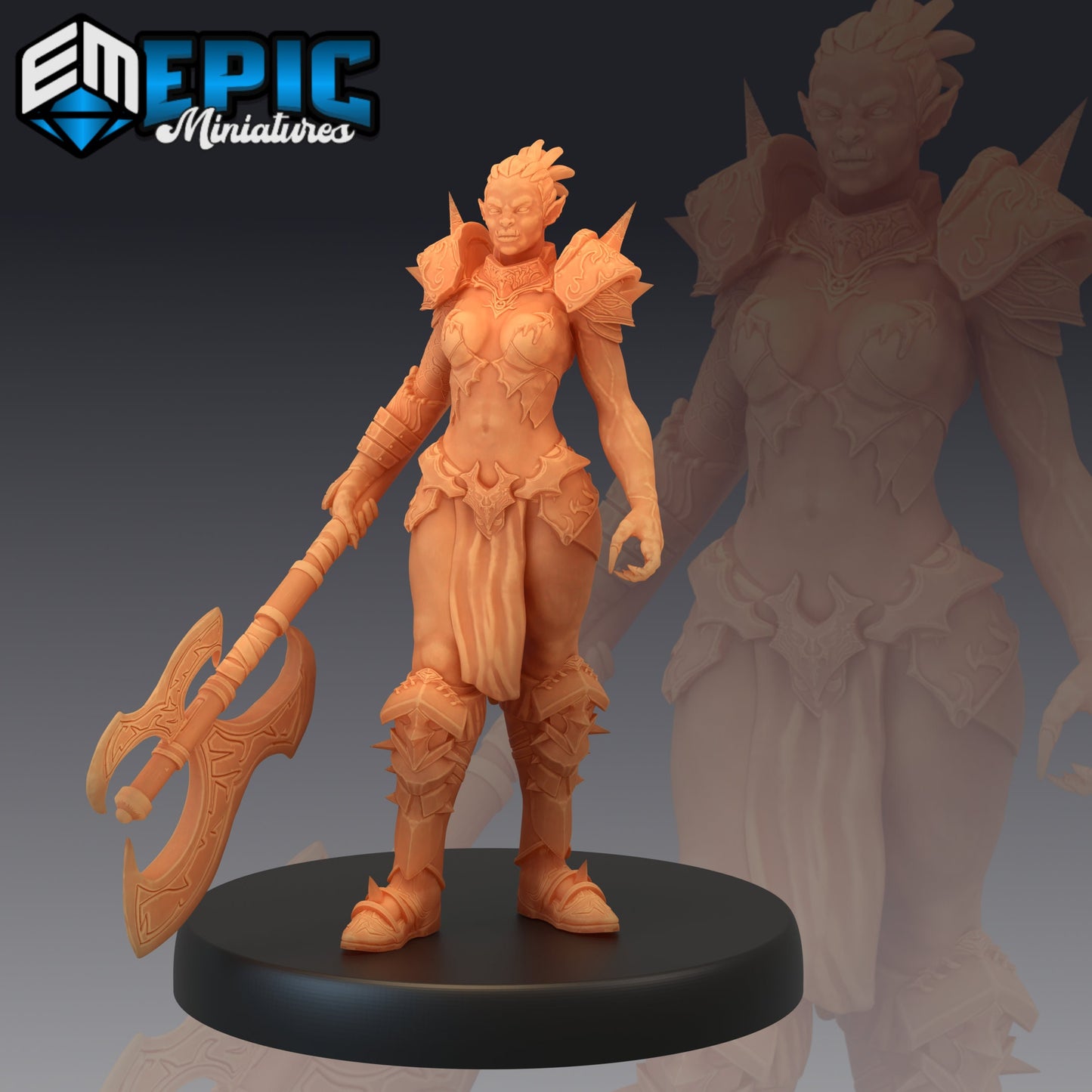 Orc Female Warrior (3 Variants) - Epic Miniatures