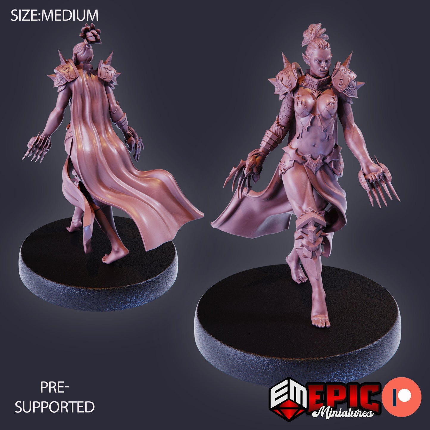 Orc Female Warrior (3 Variants) - Epic Miniatures