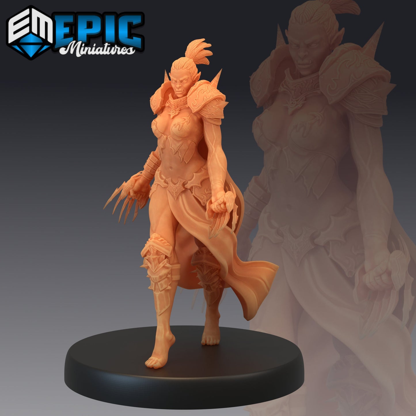 Orc Female Warrior (3 Variants) - Epic Miniatures