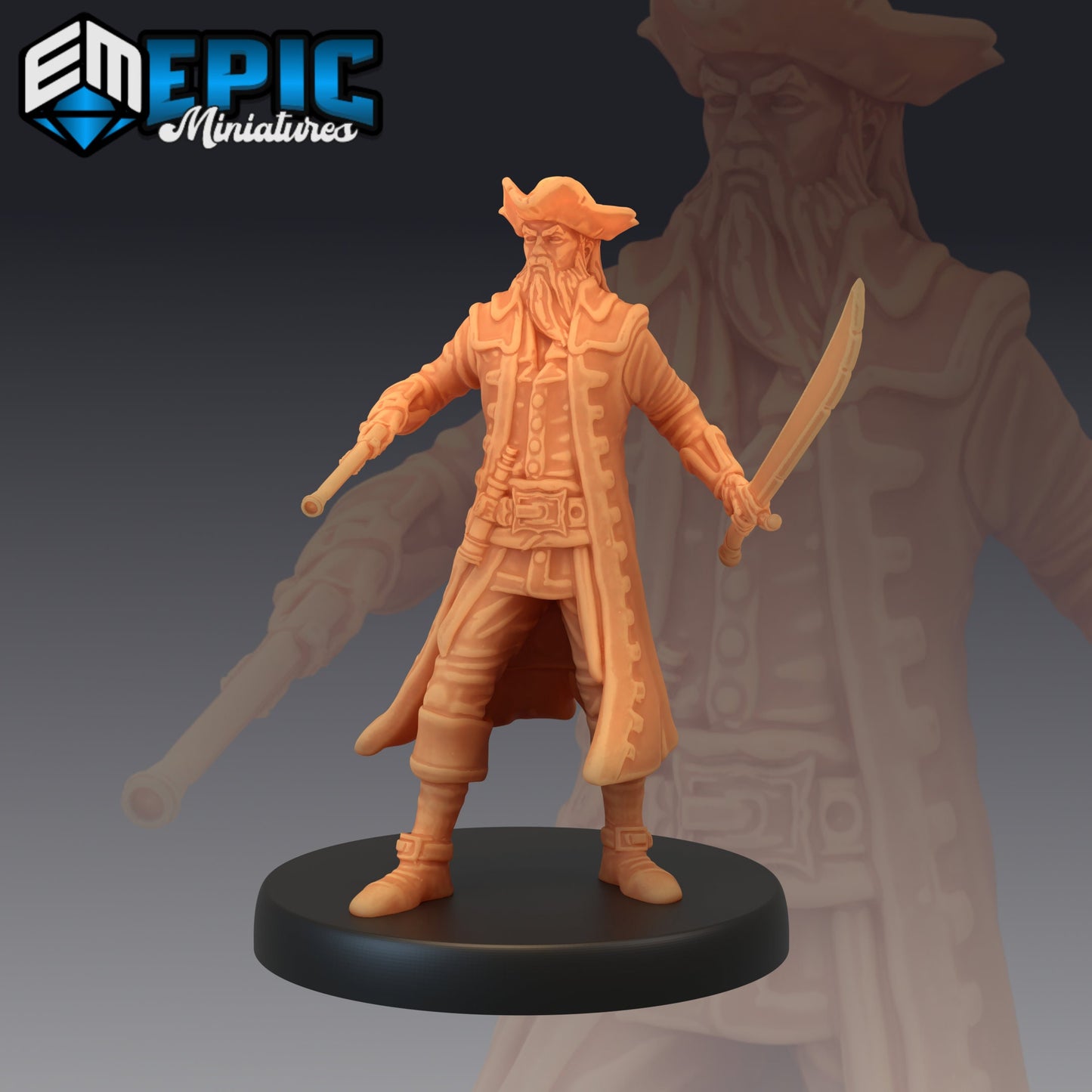 Pirate Captain (3 Variants) - Epic Miniatures
