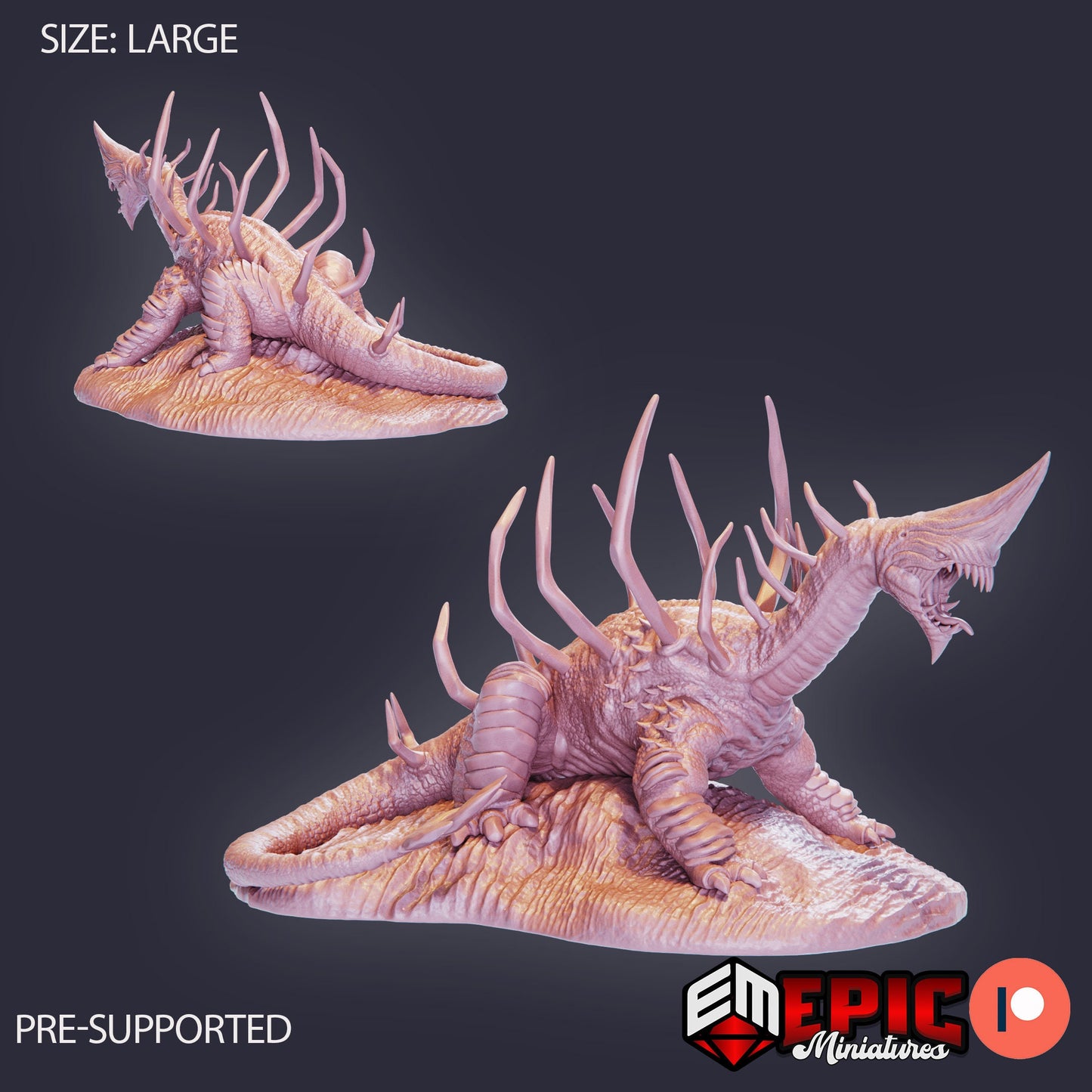 Sand Wyrm (3 Variants Available) - Epic Miniatures