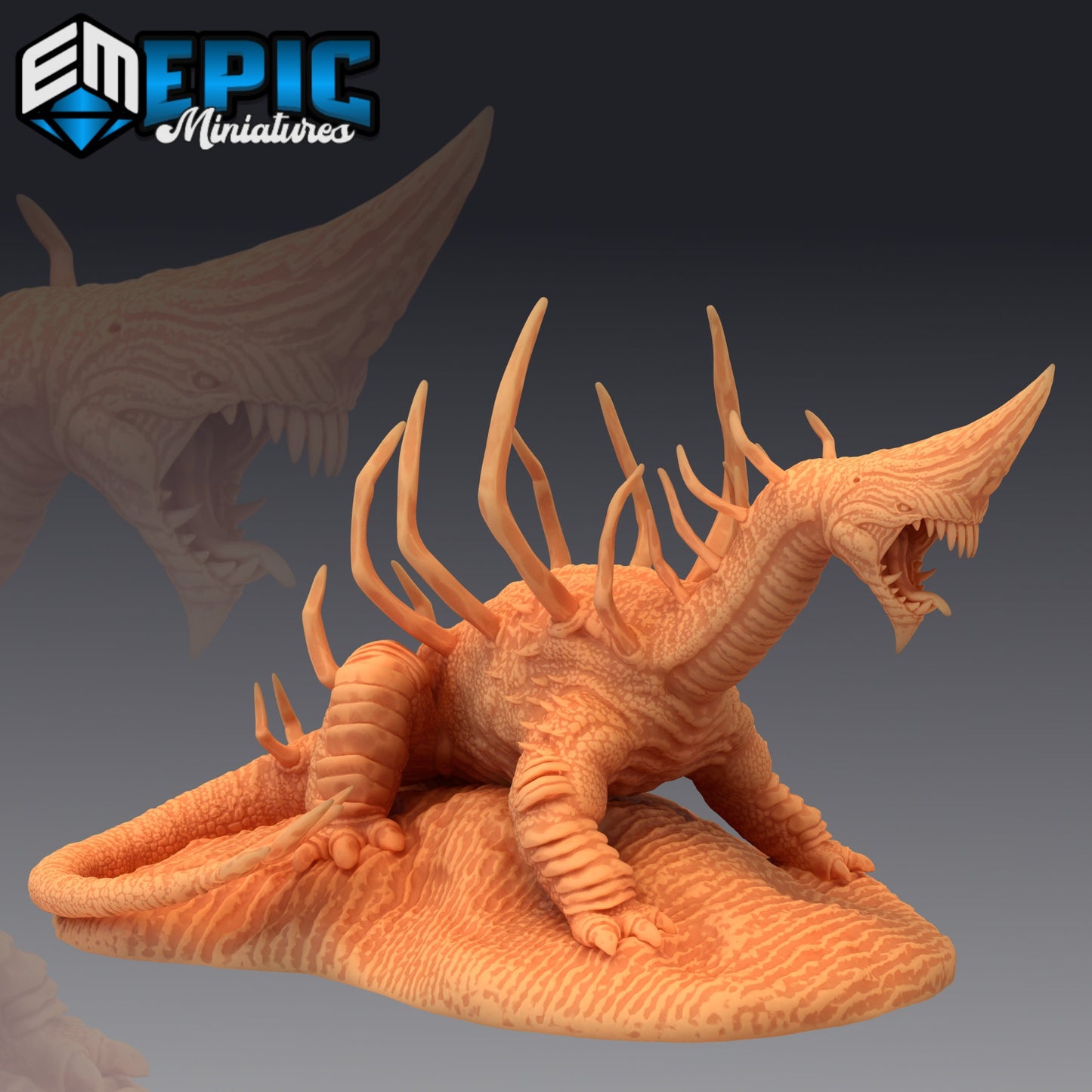 Sand Wyrm (3 Variants Available) - Epic Miniatures