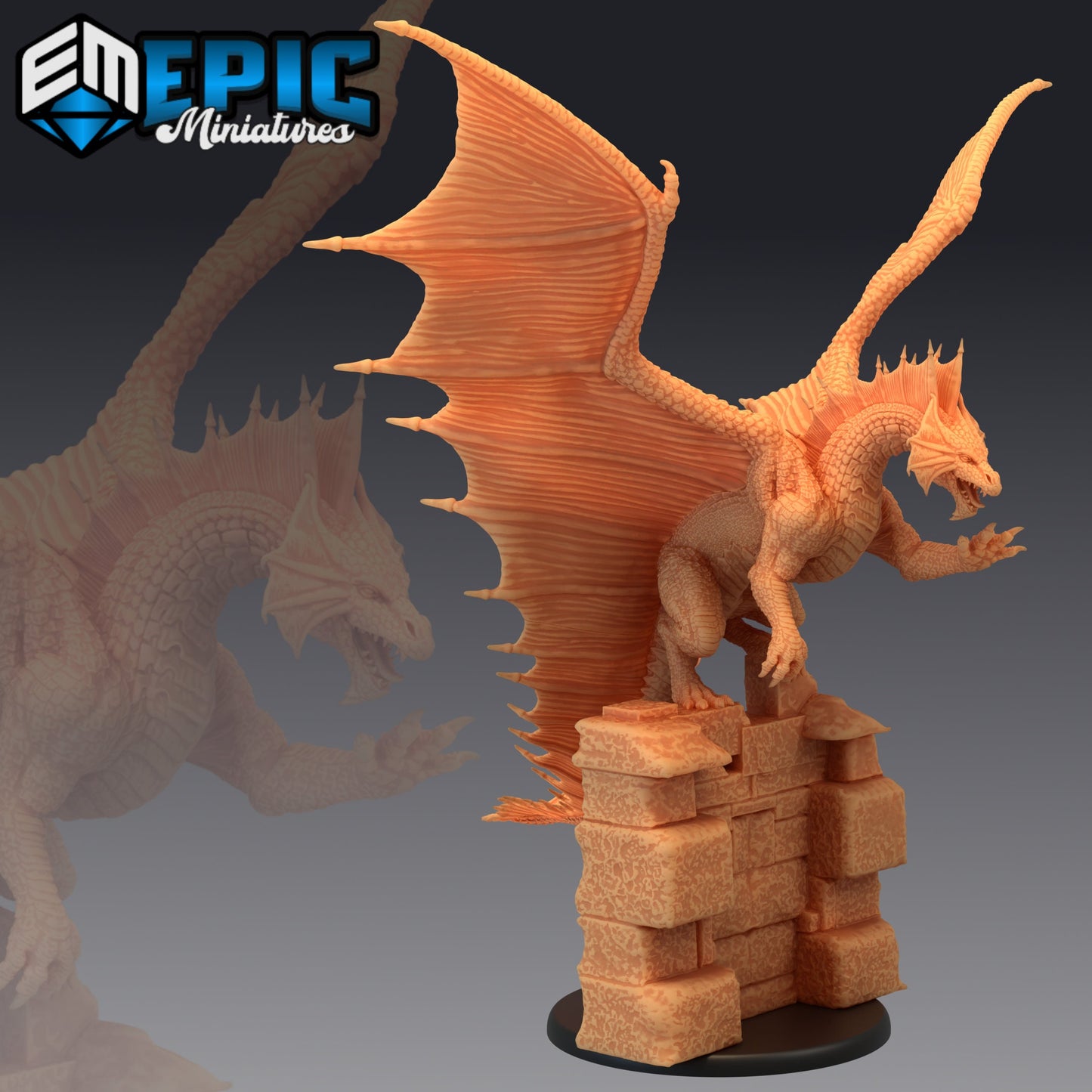 Brass Dragon (3 Variants Available) - Epic Miniatures