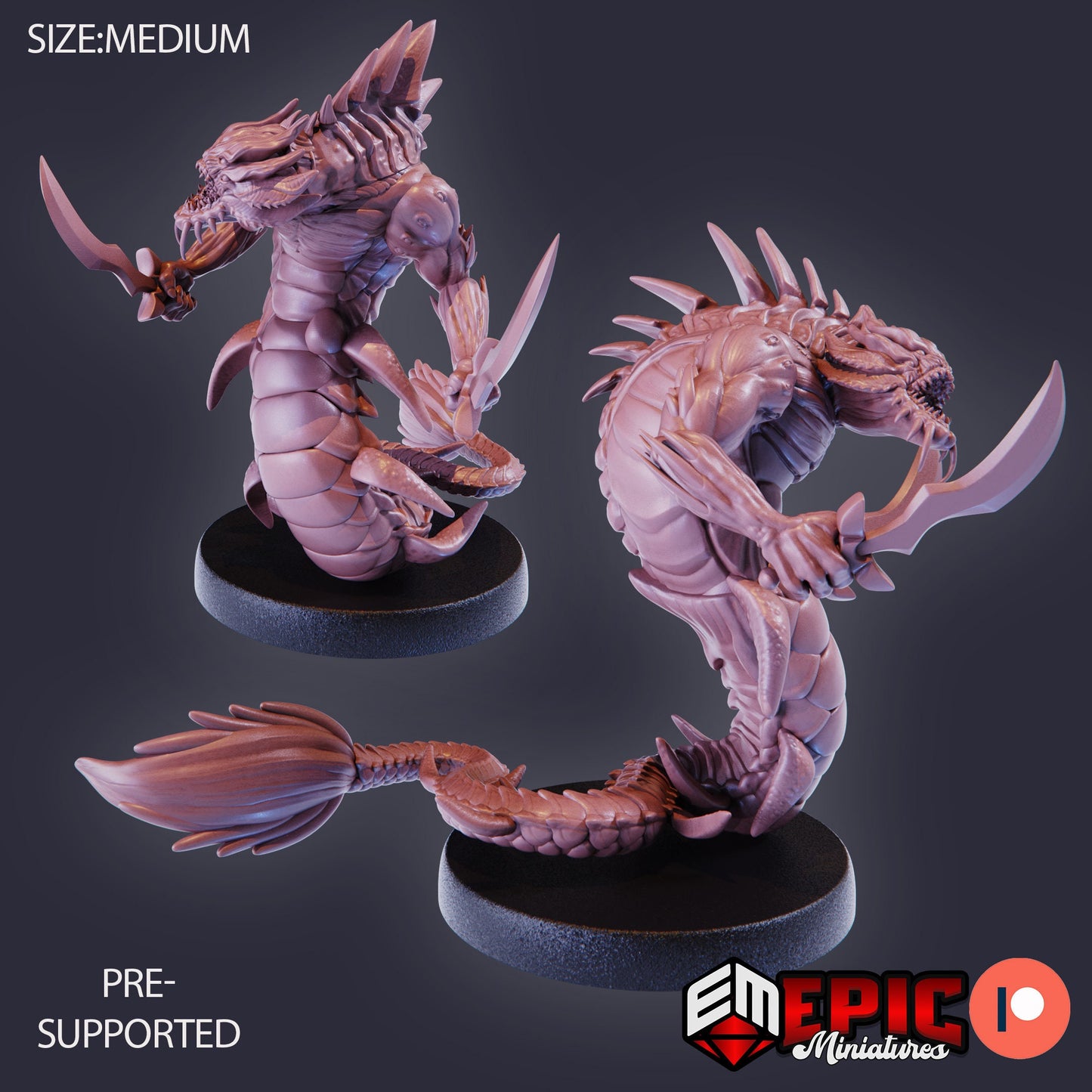 Ocean Naga (3 Variants) - Epic Miniatures