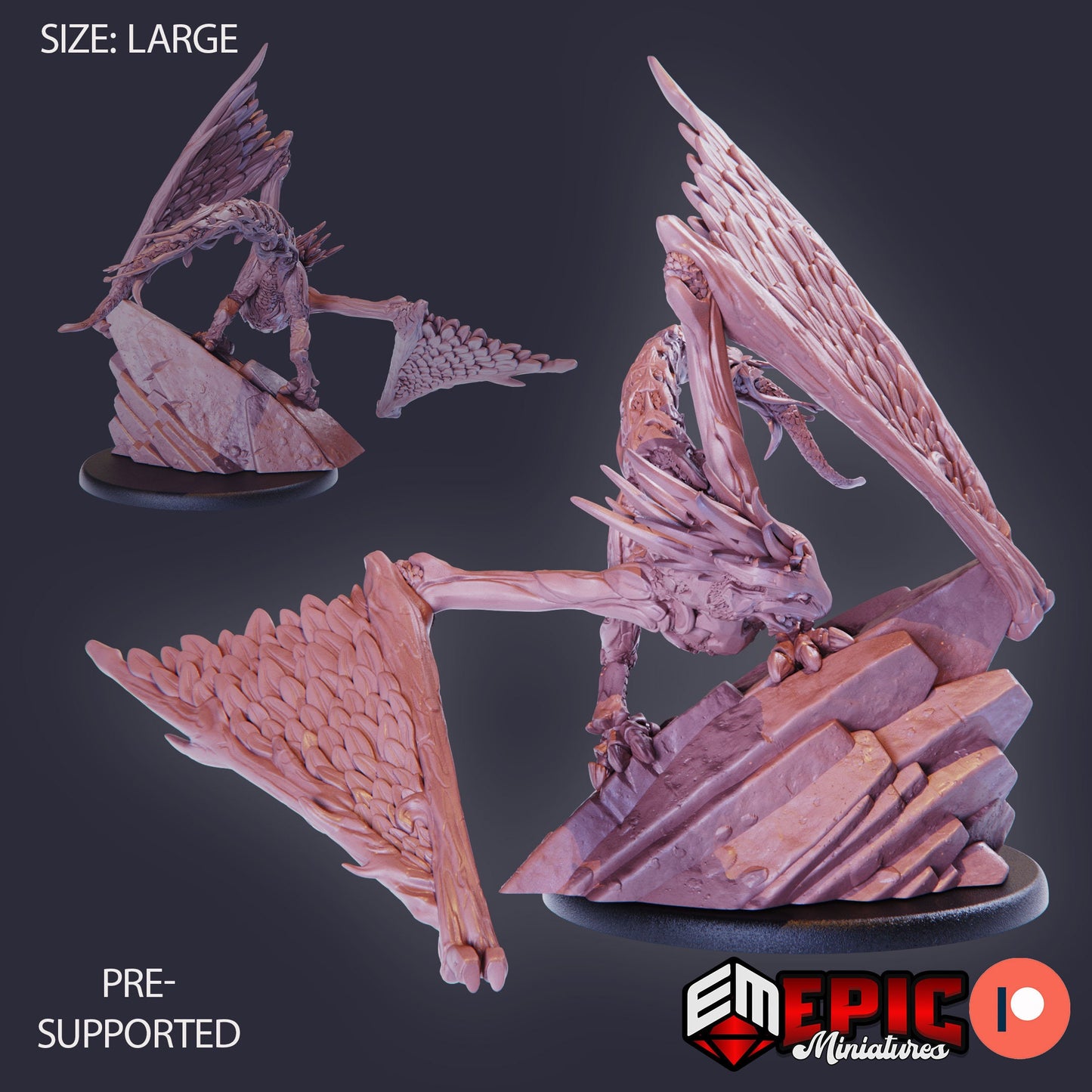 Wood Wyvern (3 Variants AVailable) - Epic Miniatures