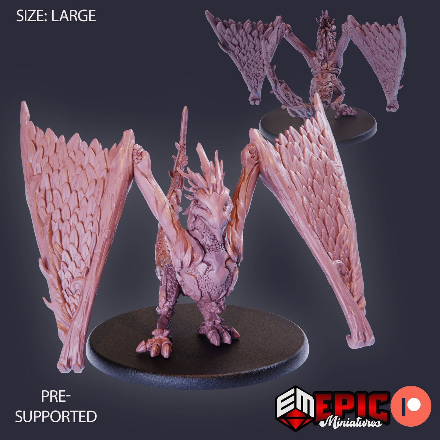 Wood Wyvern (3 Variants AVailable) - Epic Miniatures