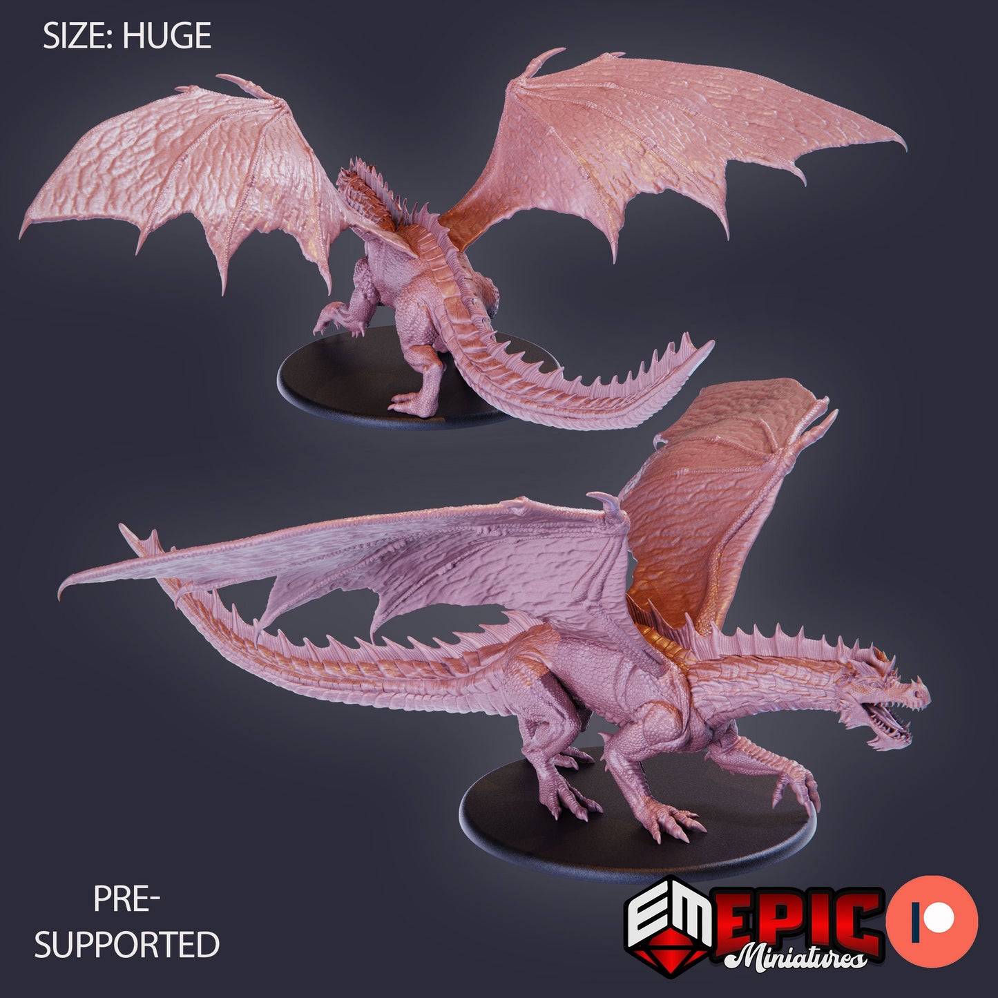 Green Dragon (3 Variants) - Epic Miniatures
