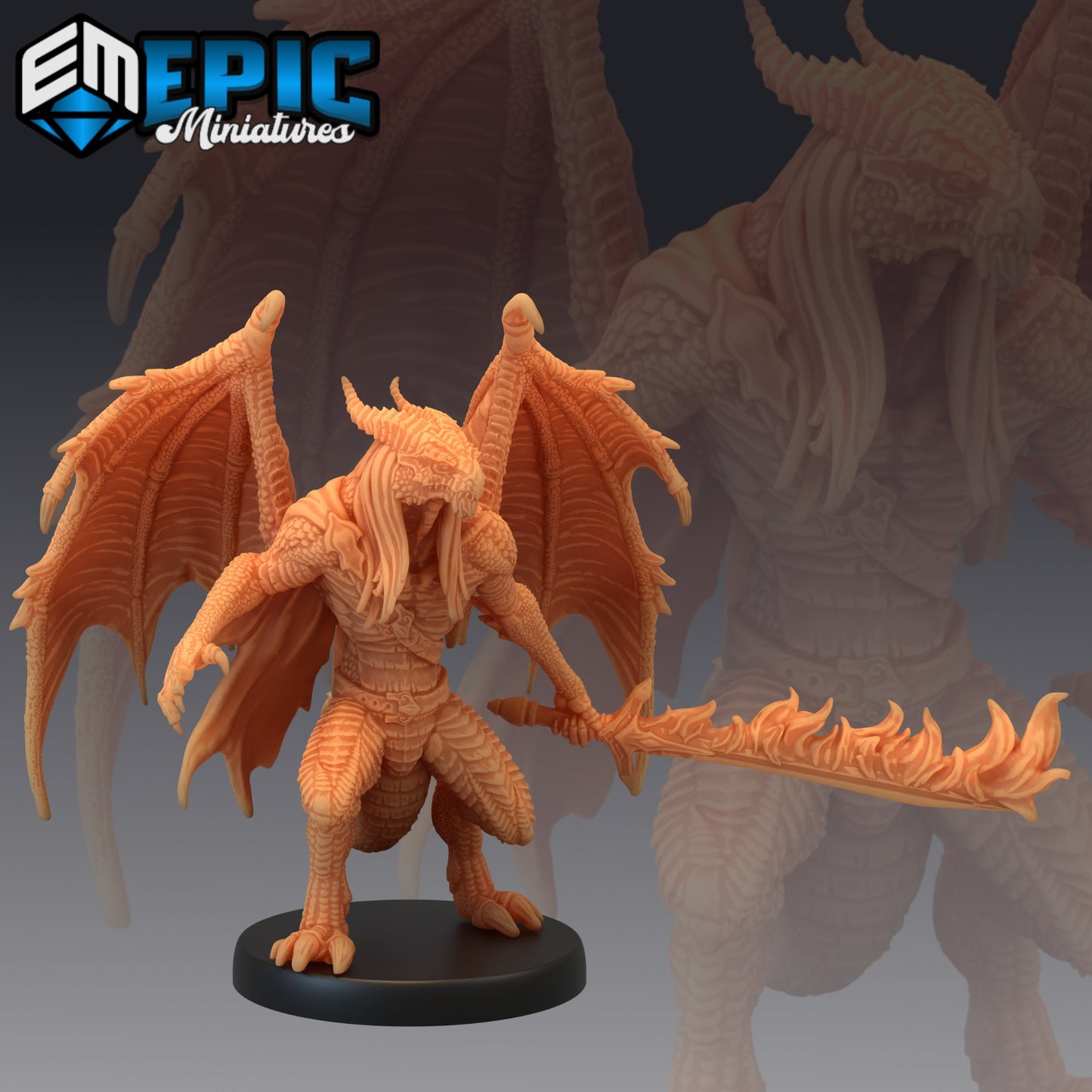Draconic Demon Red (3 Variants) - Epic Miniatures