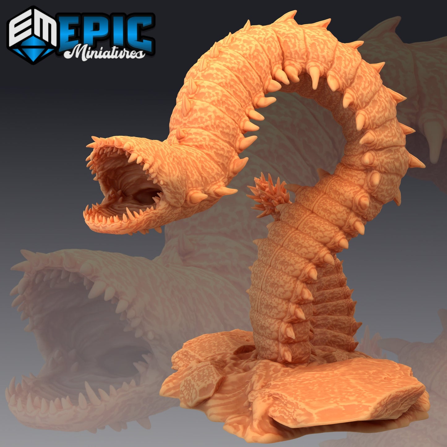 Purple Worm (3 Variants Available) - Epic Miniatures