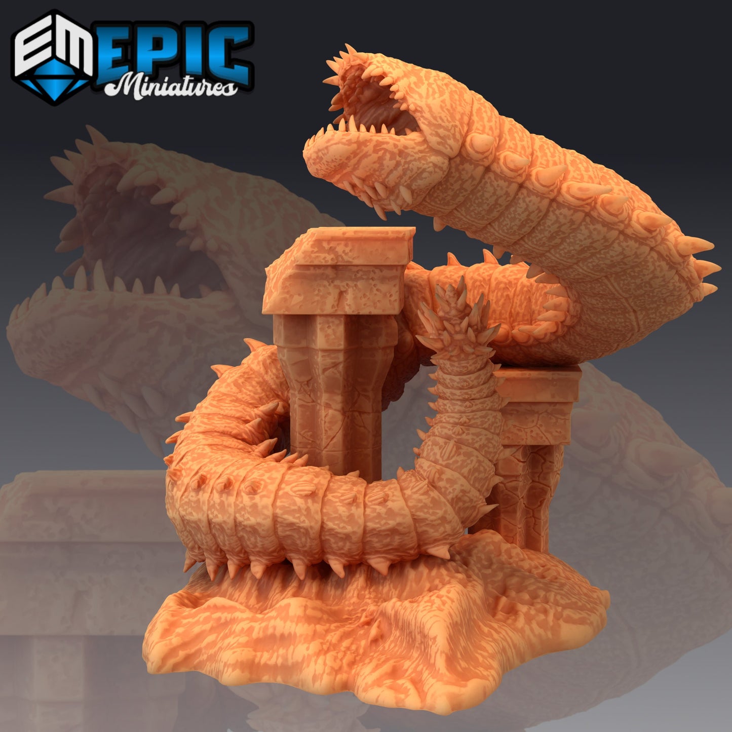 Purple Worm (3 Variants Available) - Epic Miniatures