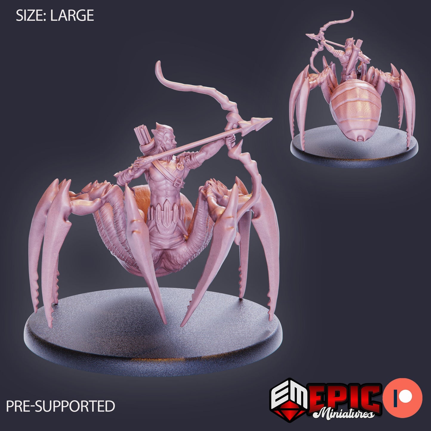 Dark Elf Spider, Set 1 (3 Variants Available) - Epic Miniatures
