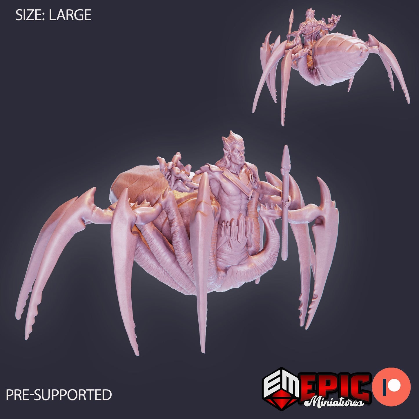 Dark Elf Spider, Set 1 (3 Variants Available) - Epic Miniatures