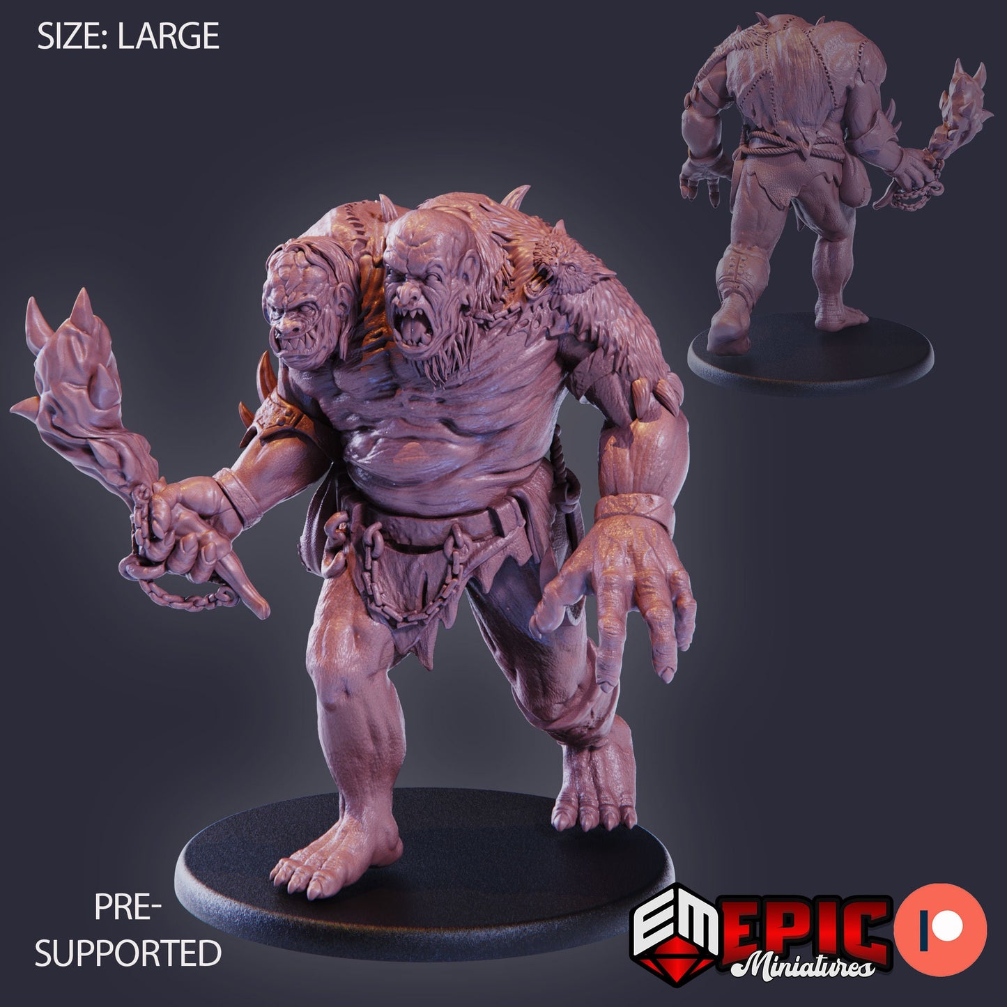 Ettin Ancestor (3 Variants) - Epic Miniatures