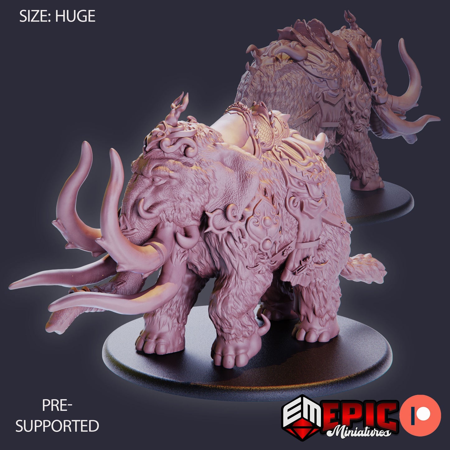 Dire Mammoth (2 Variants Available) - Epic Miniatures