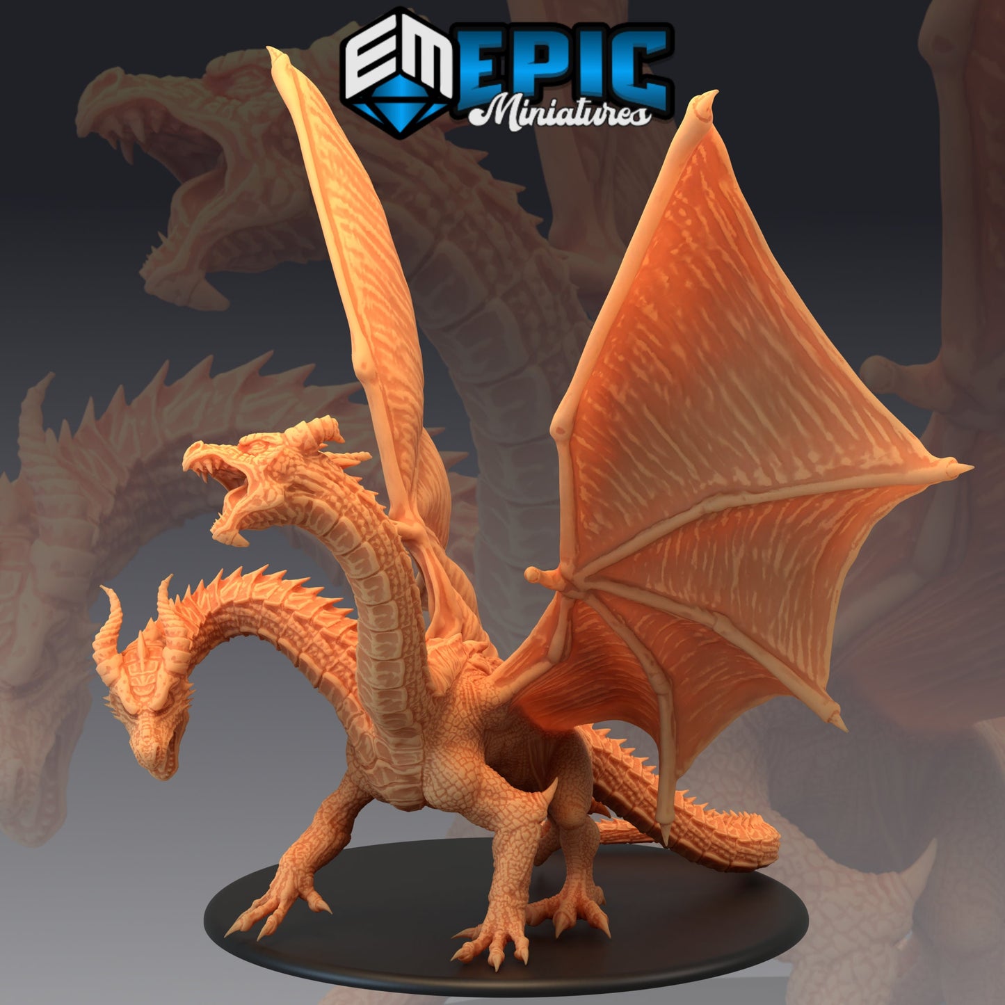 Ancient Twin Dragon - Epic Miniatures